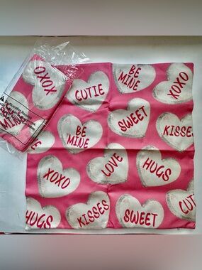 2 Pcs Square Throw Pillow Heart Covers Home Love